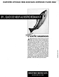 Advert Bistro Romain 1989